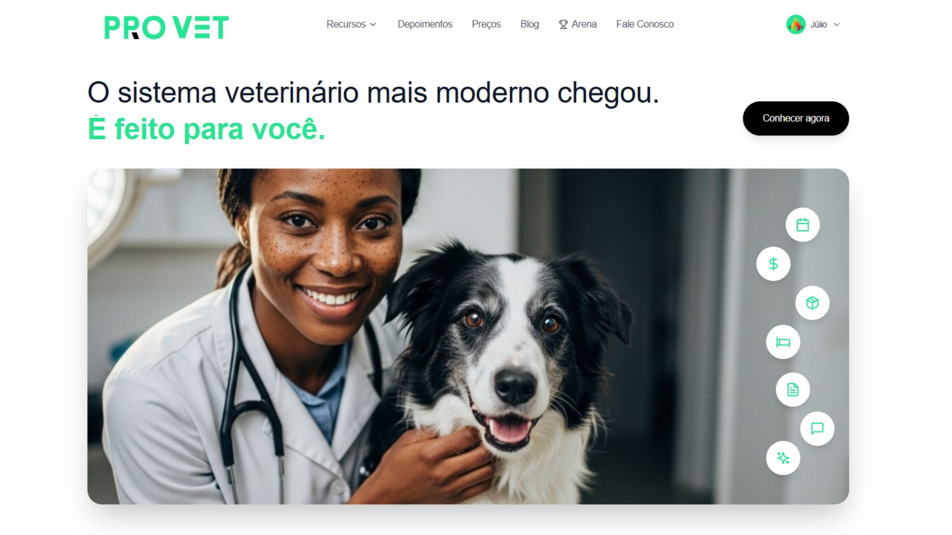 PRO VET - Sistema Veterinário — Sistema Web desenvolvido pela PROMETHEUS